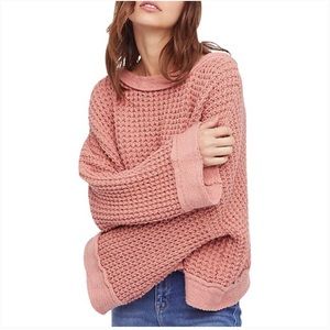 Free People Oversized Cropped Sweater Size XS